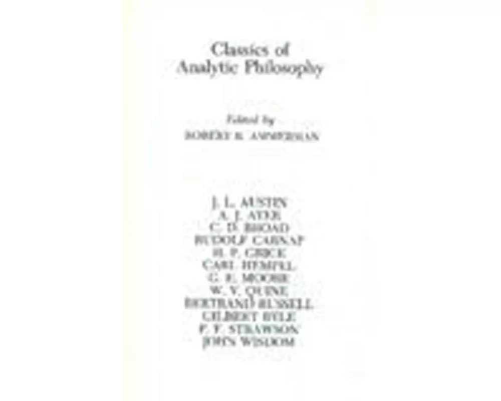 Classics of Analytic Philosophy