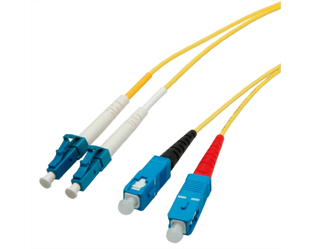 Quality LWL-Kabel Single Mode E9/125µm OS2, LC/SC, gelb, 1 m