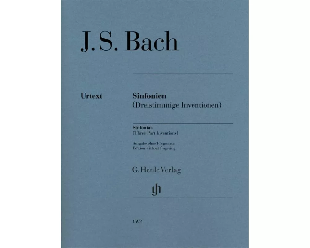 Sinfonien (Dreistimmige Inventionen) für Klavier zu zwei Händen