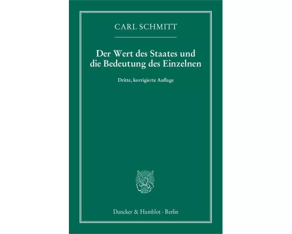 Der Wert des Staates und die Bedeutung des Einzelnen