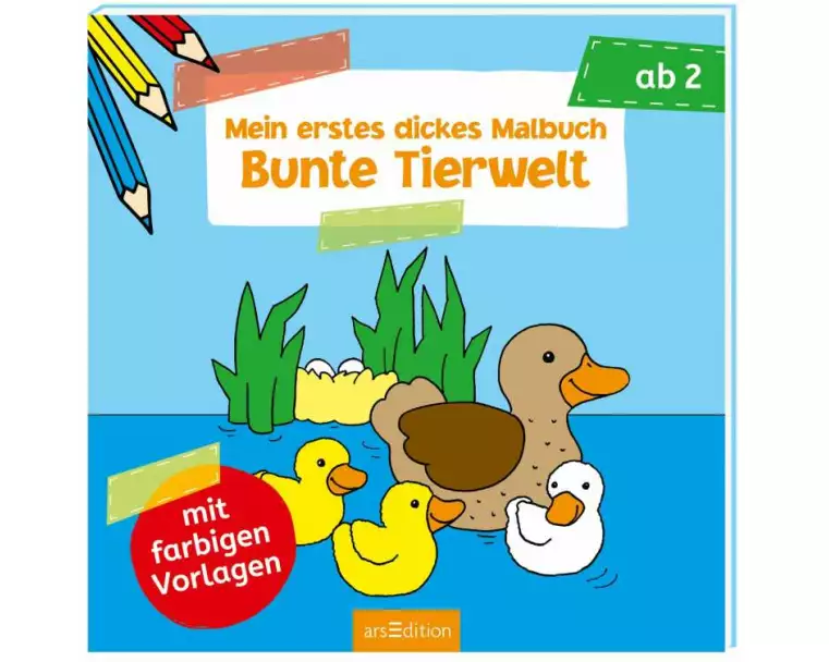 Mein erstes dickes Malbuch ab 2 – Bunte Tierwelt