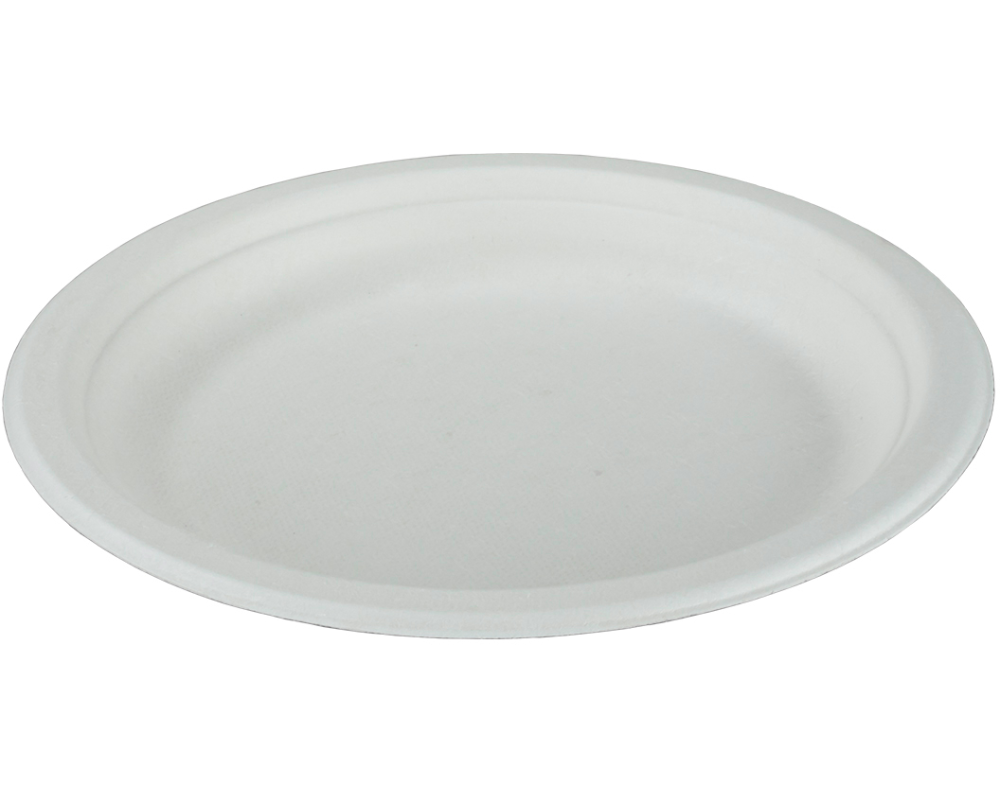 EJS Teller aus Bagasse 18cm 3142.2001 weiss 50 Stk.
