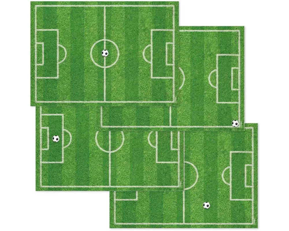 Trendform Tischset Football 29.7 cm x 42 cm, 4 Sujets à 12 Blatt