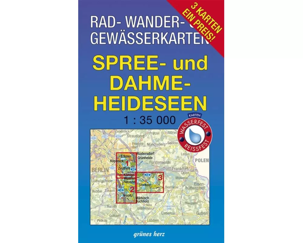 Rad-, Wander- und Gewässerkarten-Set: Spree- und Dahme-Heideseen
