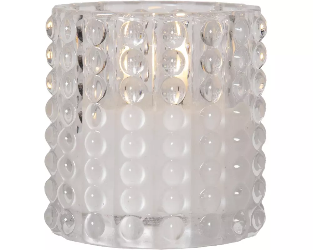 Star Trading LED-Kerze Flamme Dotty, Transparent, 10 cm