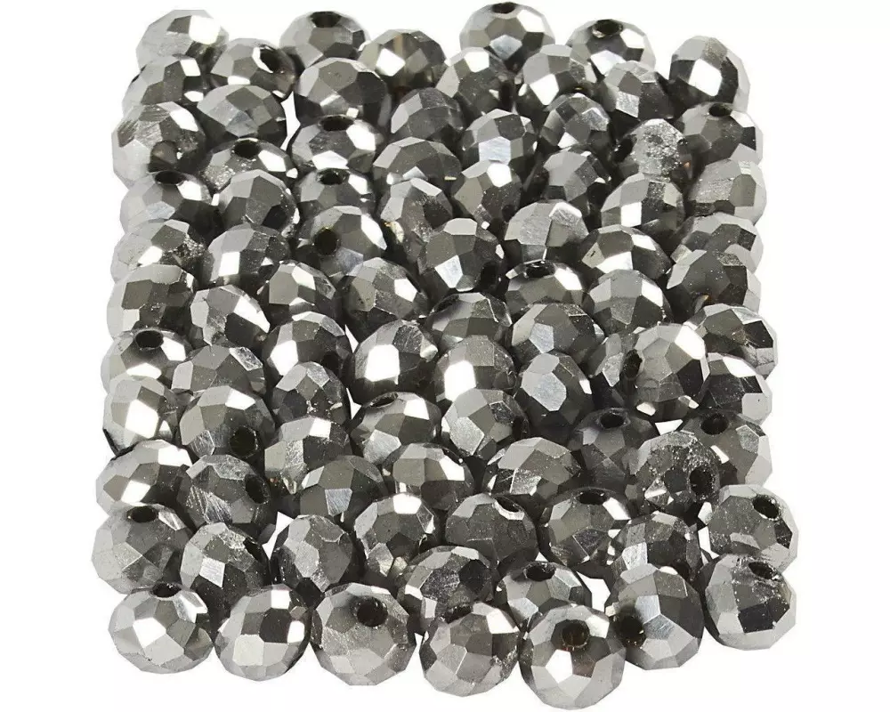 Creativ Company Glasschliffperlen 3 mm x 4 mm Anthrazit