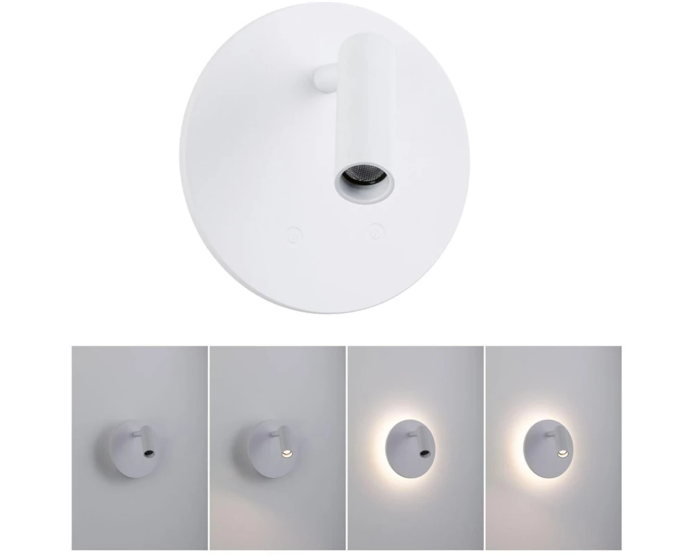 Paulmann LED Akkuwandleuchte Kiora 2700K dimmbar Weiss