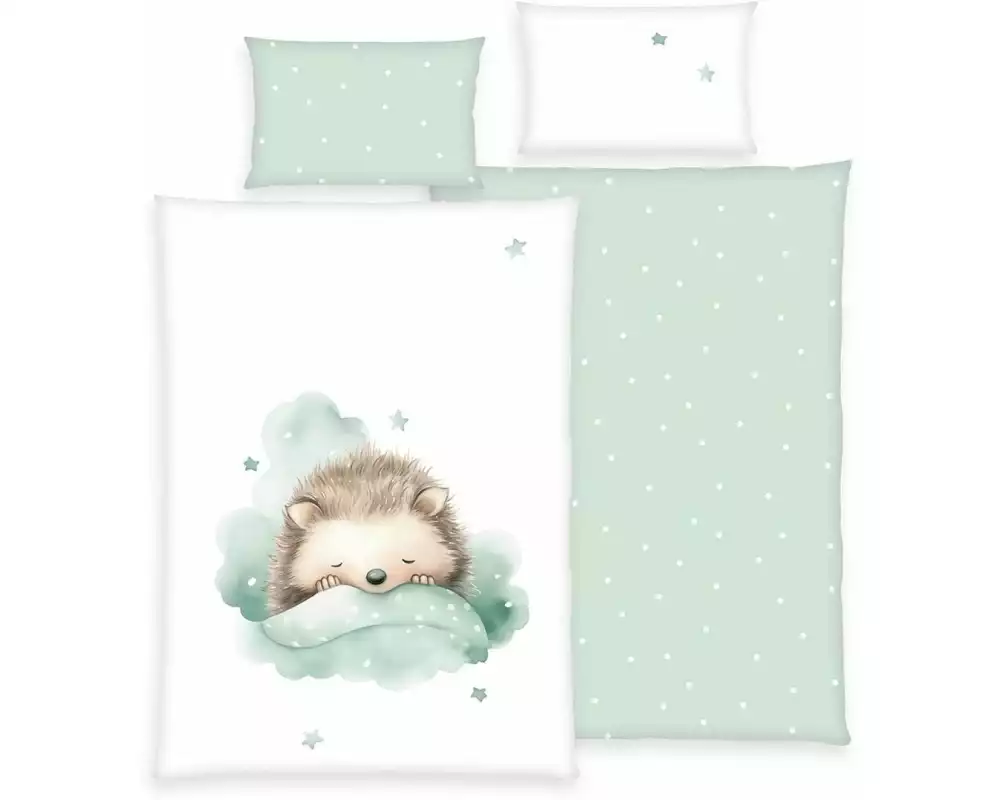 Herding Kinder Bettwäschegarnitur Kleiner Igel, 40/60+100/135 cm
