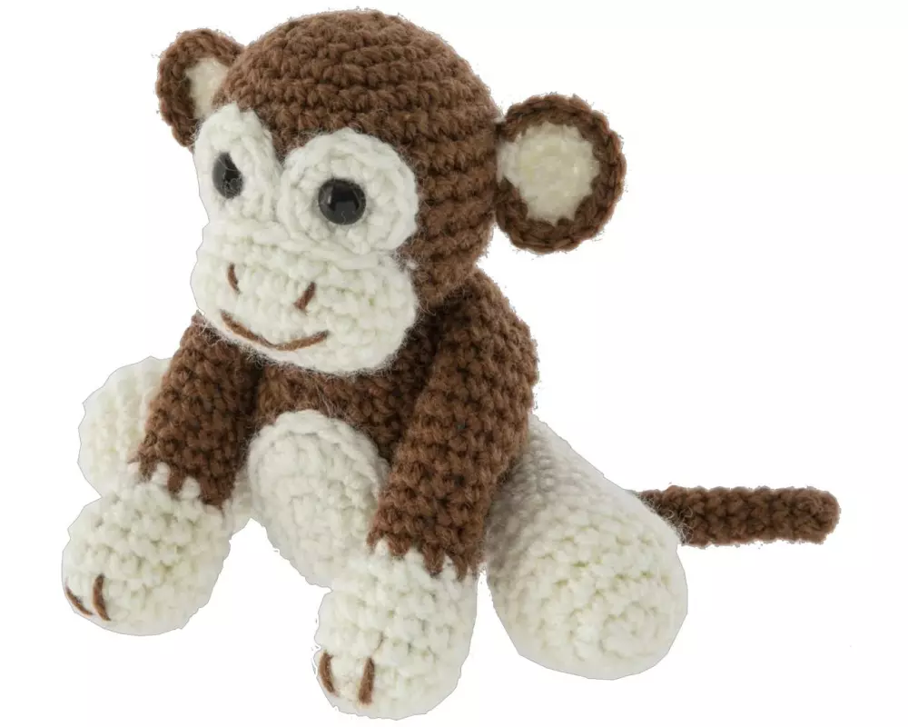 Basteln Häkelset Affe Braun/Beige