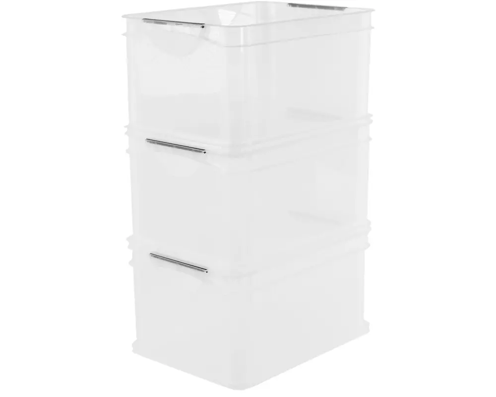 Rotho Aufbewahrungsbox A4 3 Stück, Transparent