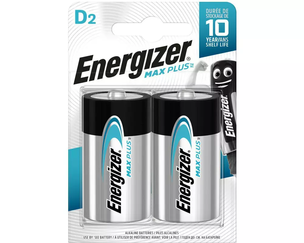 Energizer Batterie Max Plus Mono D , 2 Stück