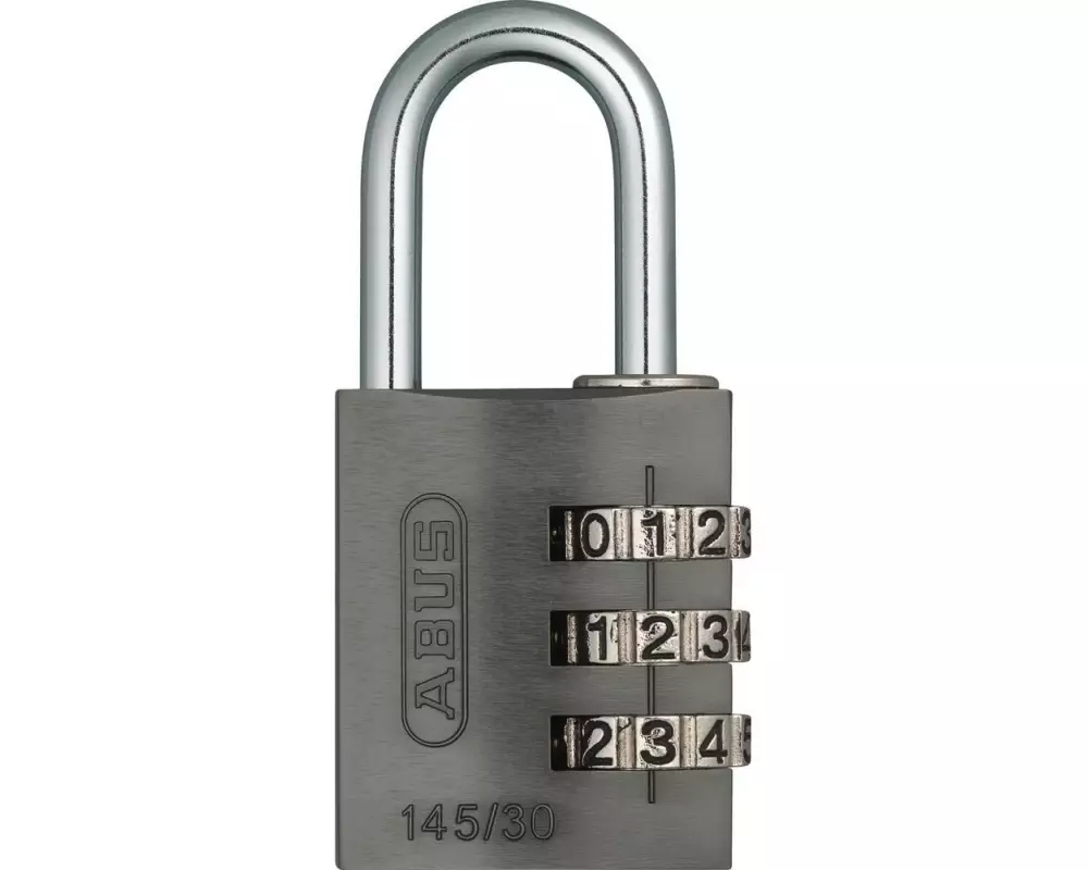 Abus Zahlenschloss 145/30 Lock-Tag Titanium Aluminium