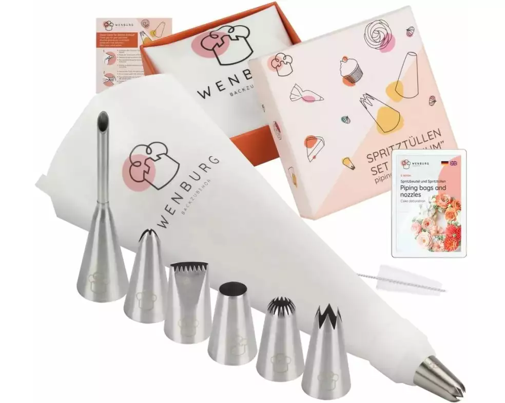 Wenburg Spritzbeutel mit Tüllen - 12-tlg. Set