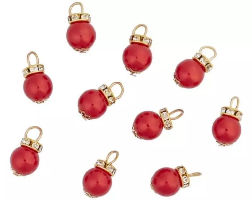 HobbyFun Mini-Utensilien Christbaumkugel Rot