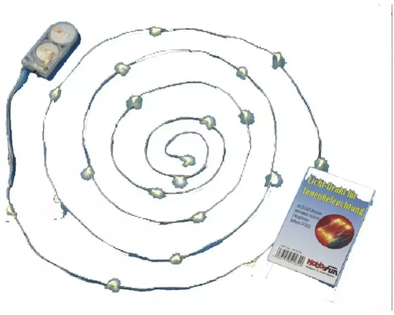 HobbyFun Mini-Utensilien LED Leuchtdraht Weiss