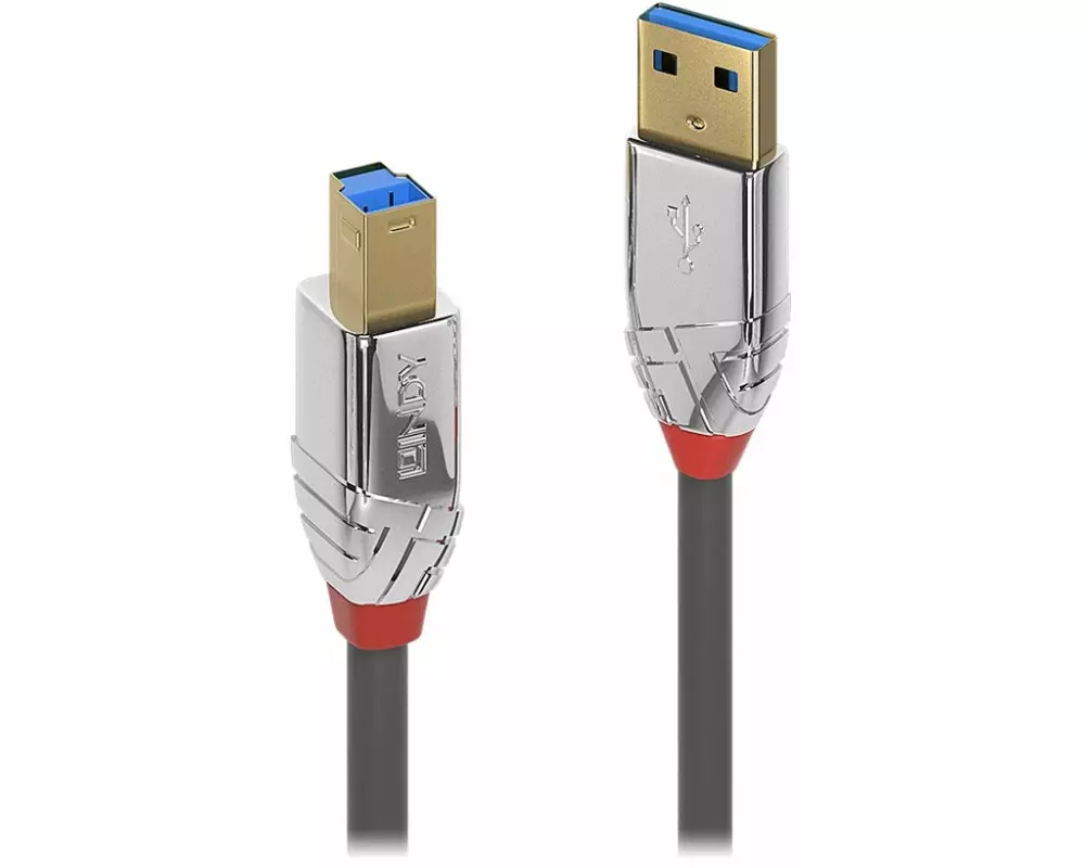 LINDY Cromo Line USB Cable, USB 3.1, USB/A-USB/B M-M, 2m