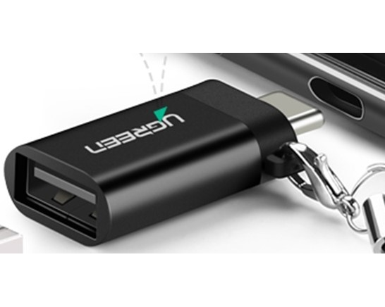 UGREEN Adapter Type C to USB 50283 3.0 A,Lanyard ,Gray,(BB)