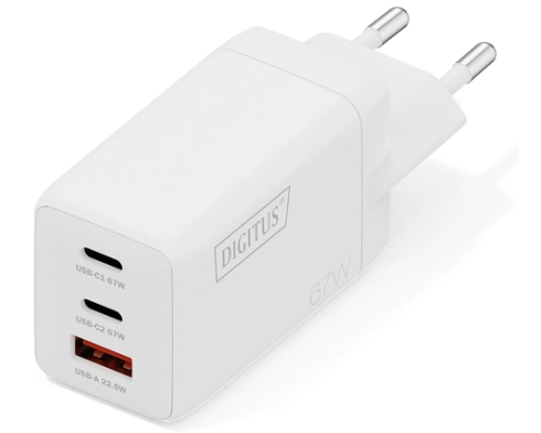 67W GAN CHARGER 2XUSB-C 1XUSB-A