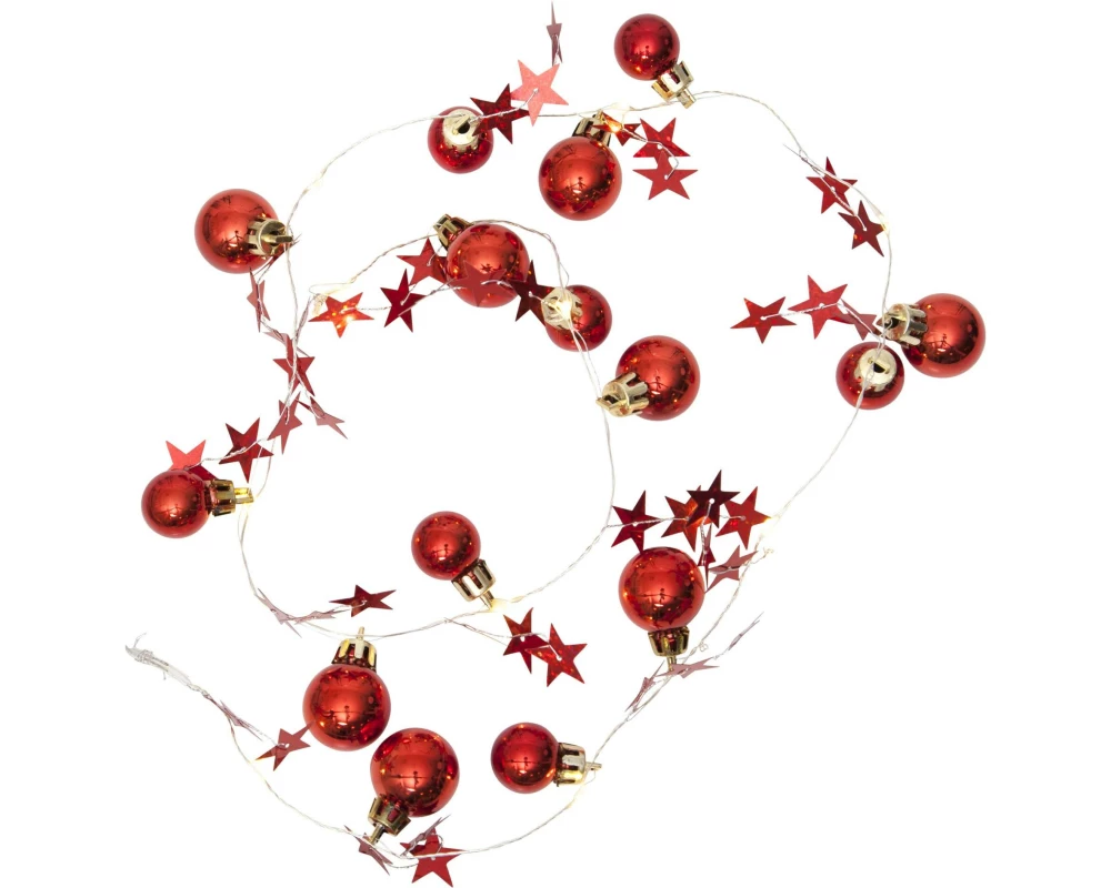 Star Trading LED-Lichterkette Stern Rot, 10 LED