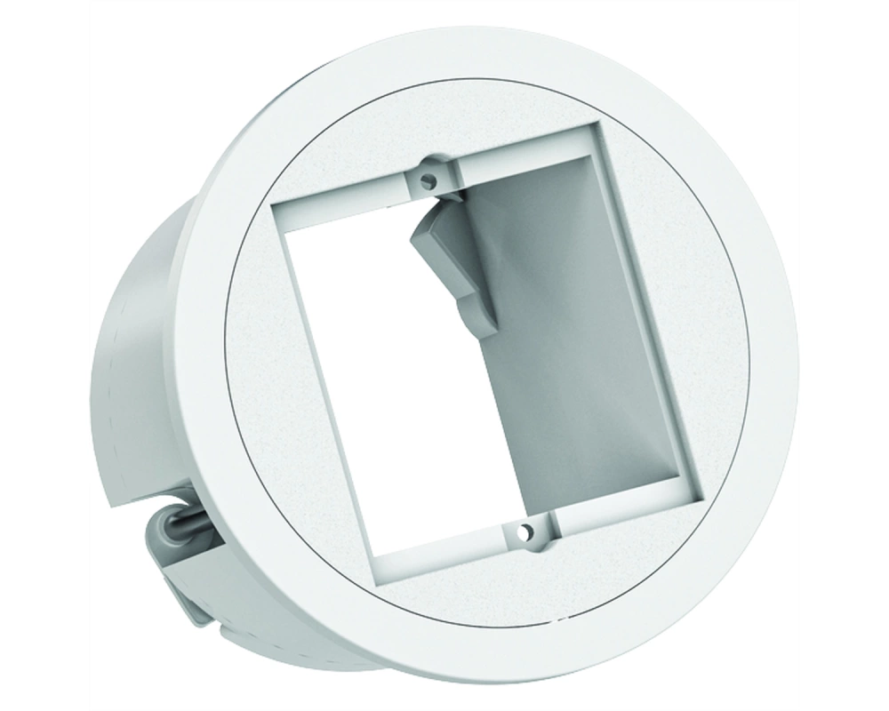 BACHMANN PIX 1xCM RAL9010 Zierring in Edelstahl-Optik