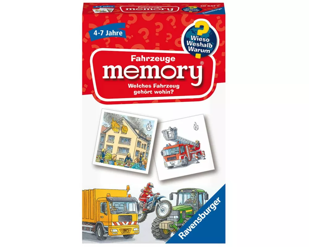 Wieso? Weshalb? Warum? Fahrzeuge memory - Reisespiel ab 4 Jahre