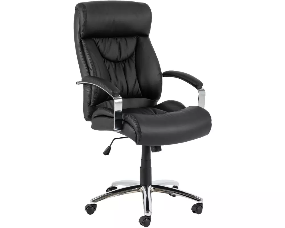 AC Design Bürostuhl Benson, mit Polsterrücken und Armlehnen, Schwarz