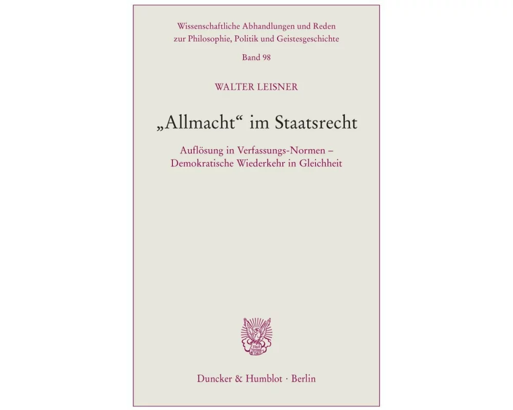 »Allmacht« im Staatsrecht