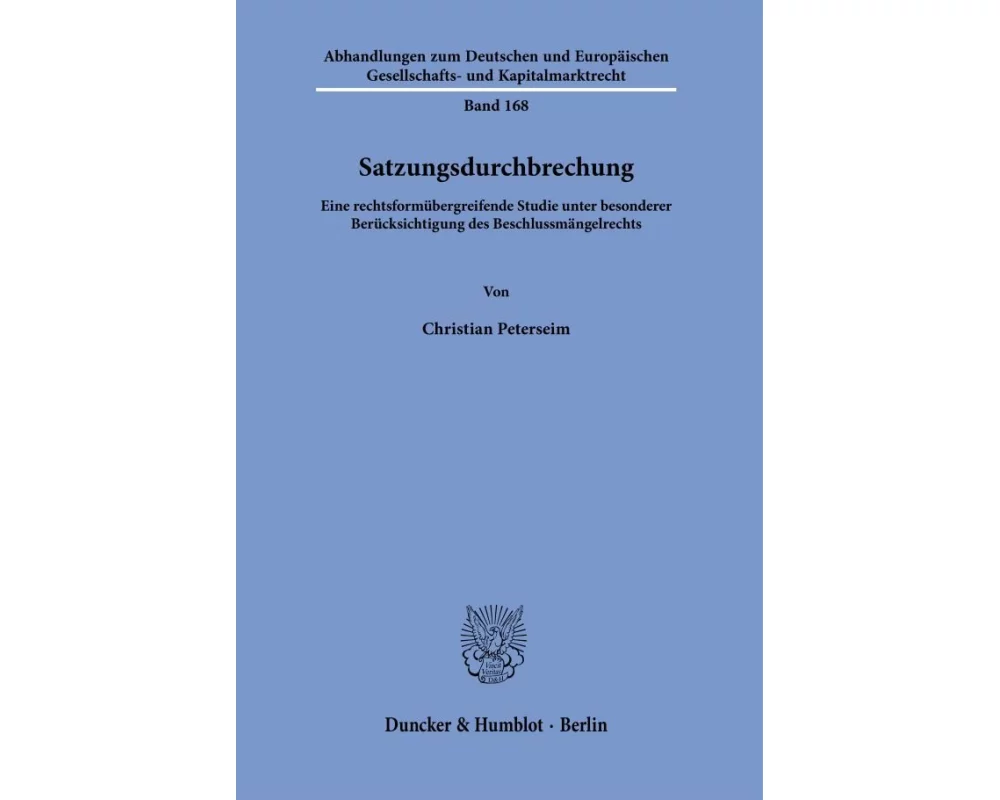 Satzungsdurchbrechung