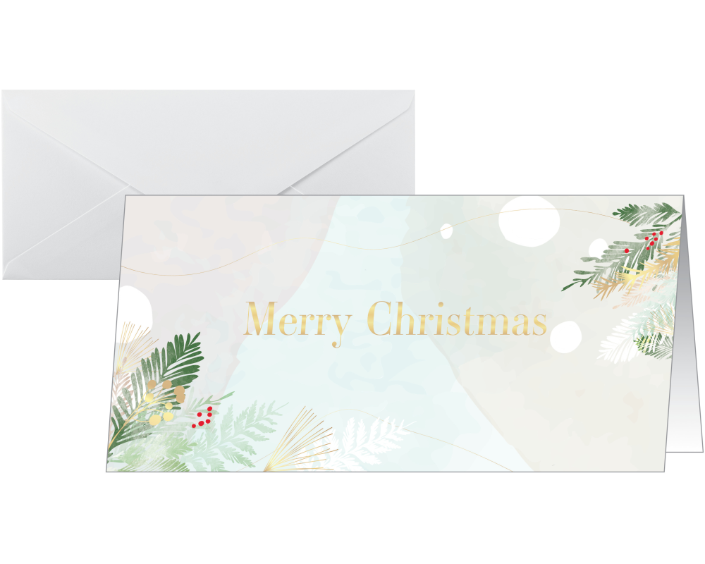SIGEL WeihnachtskarteCouvert DL DS199 Magic Watercolor 25+25 Stück