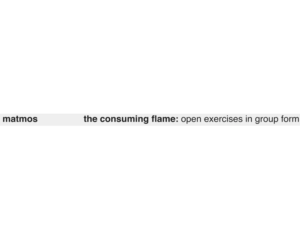 The Consuming Flame: Open Exercises in Group Form