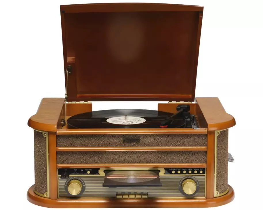 Denver MRD-51 Retro Massivholz DAB+ CD Kassetten USB