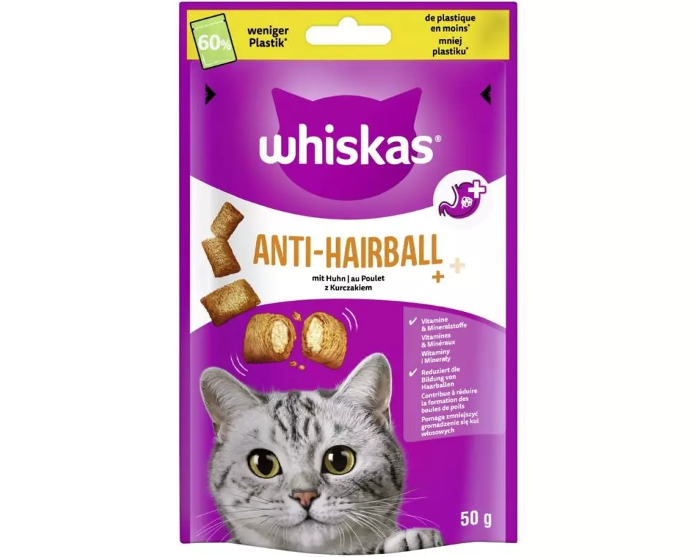 Whiskas Katzen-Snack Anti-Hairball 6 x 50g