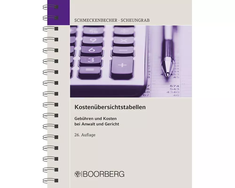 Kostenübersichtstabellen