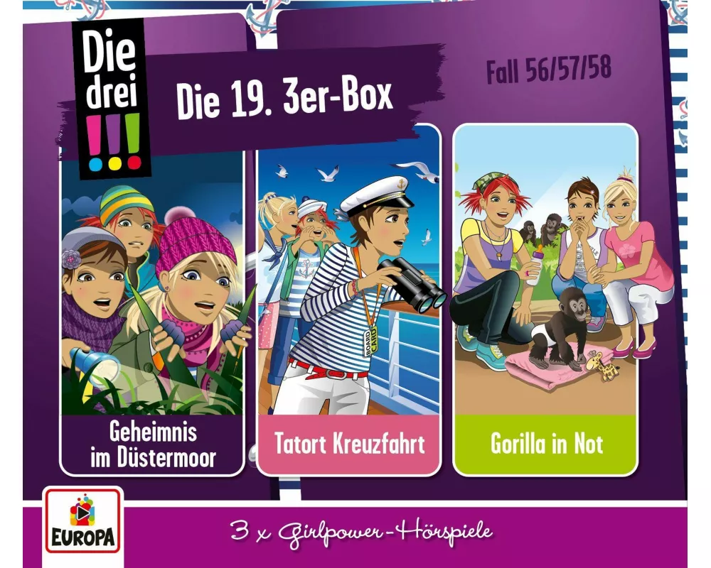 Die drei !!! 19./ 3er Box Folgen 56 - 58 (3 AudioCDs)