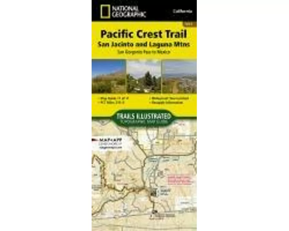 Pacific Crest Trail: San Jacinto and Laguna Mountains Map [San Gorgonio Pass to Mexico]