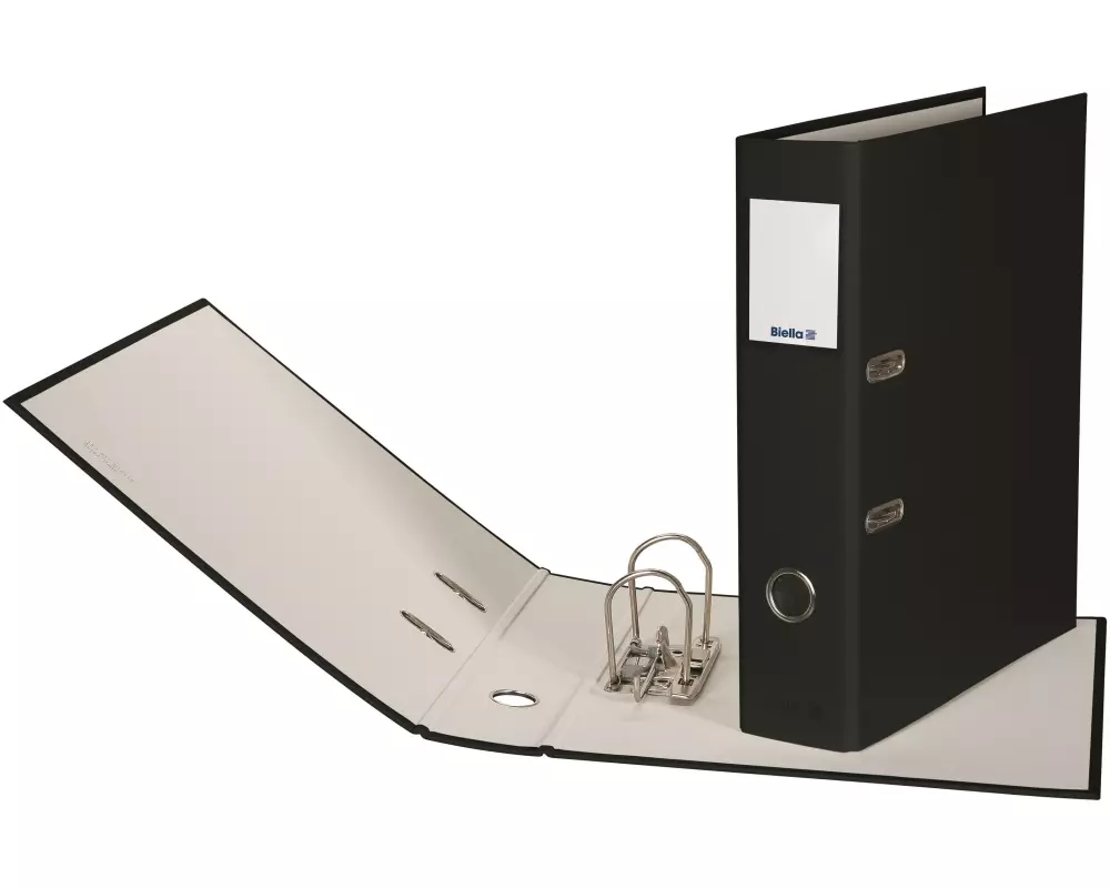 Biella Ordner Plasticolor A4 7 cm, Schwarz