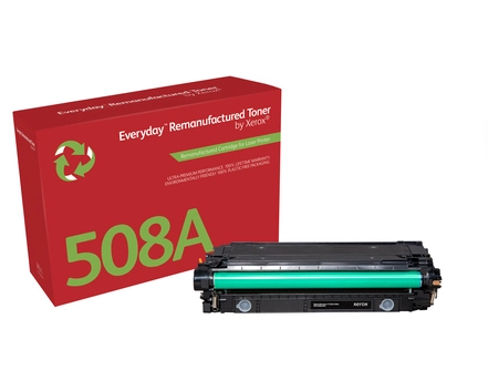 Everyday Black Remanufactured Toner by compatible with HP 508A (CF360A), Standard capacity. Black toner page yield: 6000 pages, Printing colours: Black, Quantity per pack: 1 pc(s)