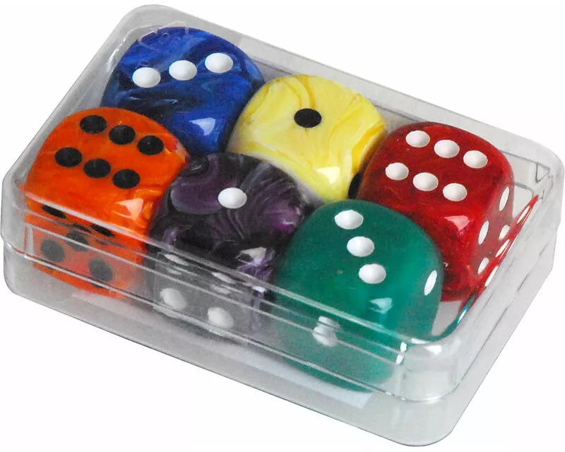 Würfel Marmor, 6 Stück