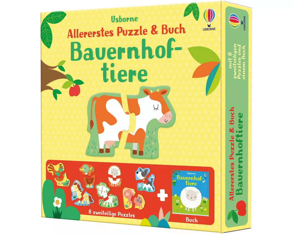 Allererstes Puzzle & Buch: Bauernhoftiere