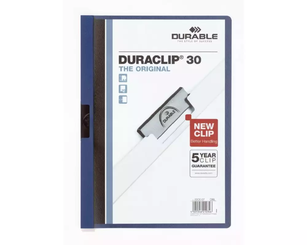 DURABLE Klemmhefter Duraclip 30 A4, Dunkelblau