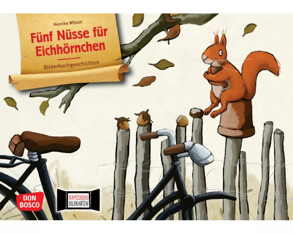 Fünf Nüsse für Eichhörnchen. Kamishibai Bildkartenset