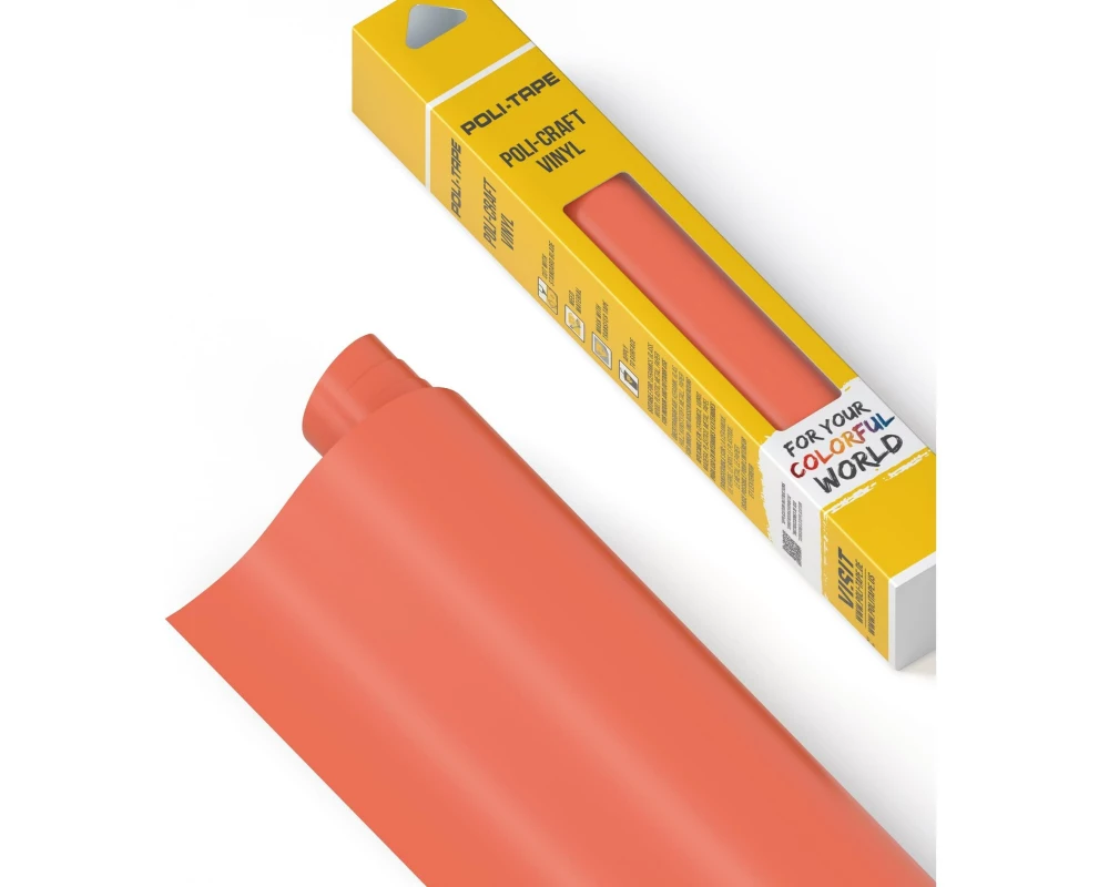 Poli-Tape Vinylfolie Permanent 30.5 x 183 cm, Apricot Crush matt