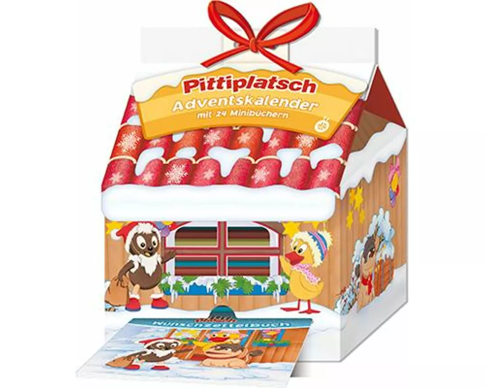 Trötsch Unser Sandmännchen Adventskalender Haus mit 24 Minibüchern Pittiplatsch