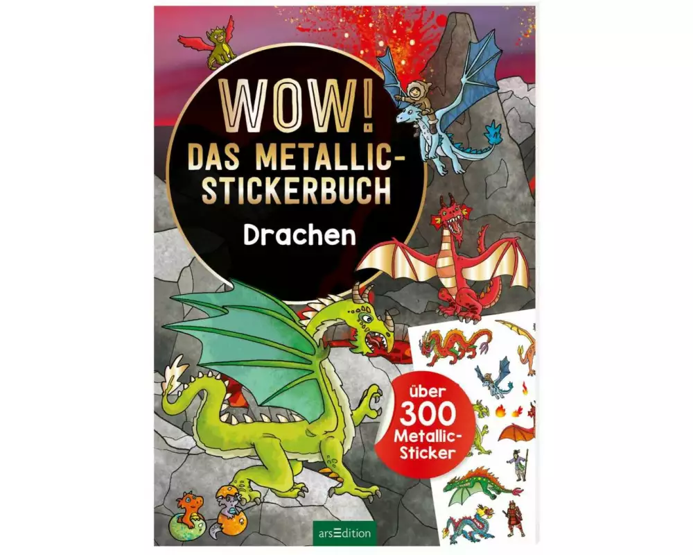 WOW! Das Metallic-Stickerbuch – Drachen