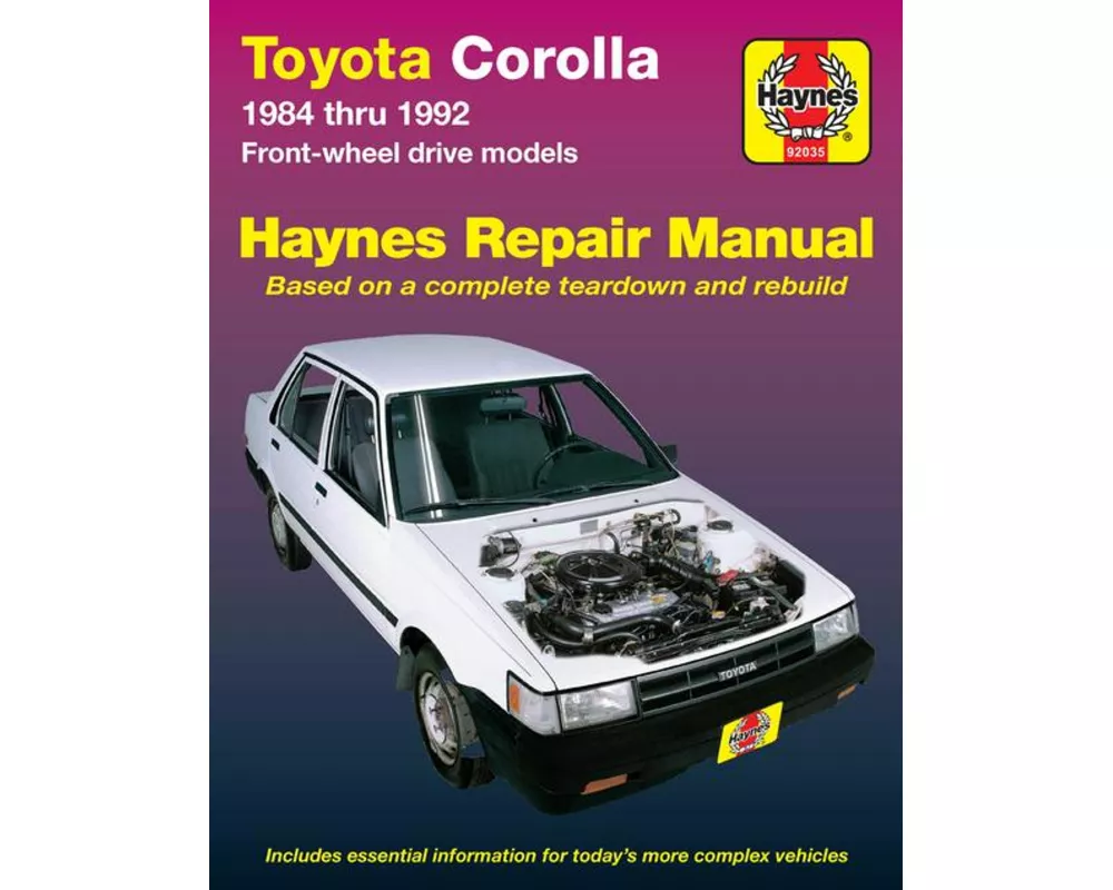 Toyota Corolla FWD (1984-1992) Haynes Repair Manual (USA)