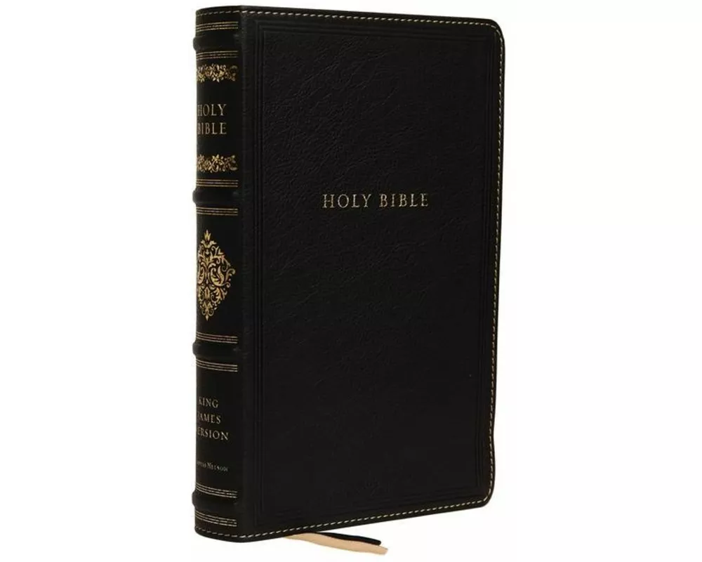 KJV, Personal Size Reference Bible, Sovereign Collection, Genuine Leather, Black, Red Letter, Comfort Print