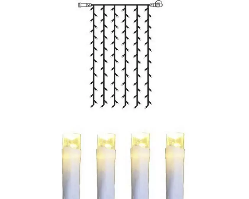 Star Trading Lichtervorhang Erweiterungssystem Decor, 84 LED, 1 m