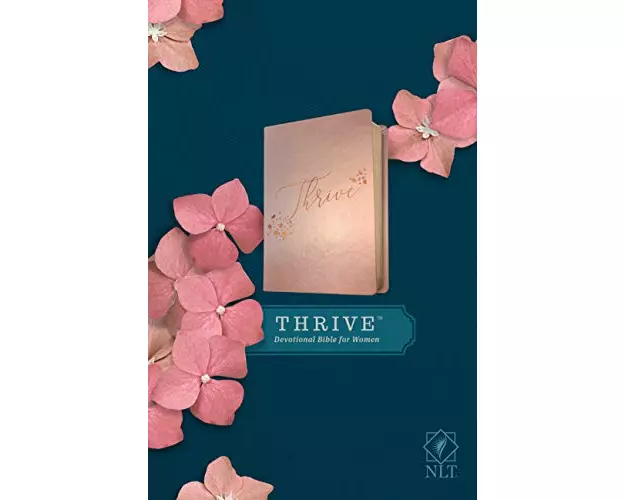 NLT Thrive Devotional Bible for Women (Leatherlike, Rose Metallic )