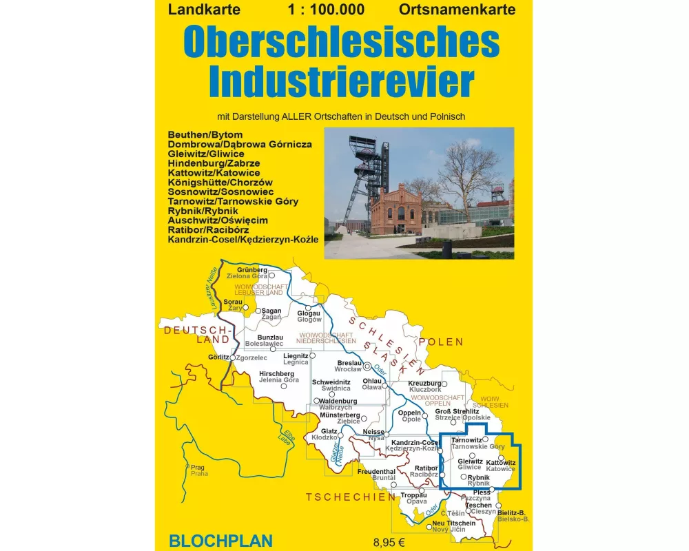 Landkarte Oberschlesisches Industrierevier 1:100 000