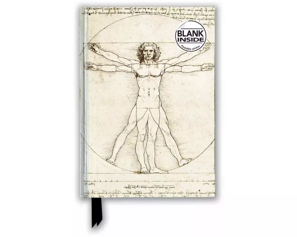 Leonardo da Vinci: Vitruvian Man (Foiled Blank Journal)
